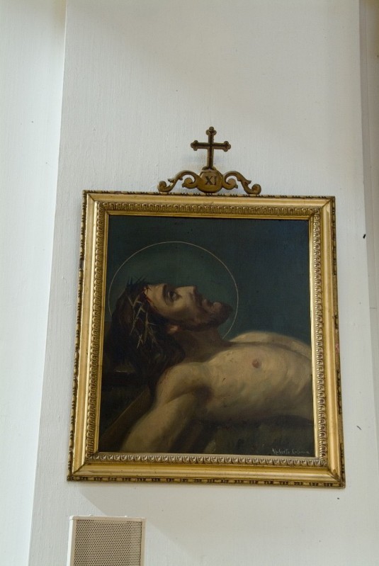 Colonna U. (1943), Via Crucis con Gesù inchiodato alla croce