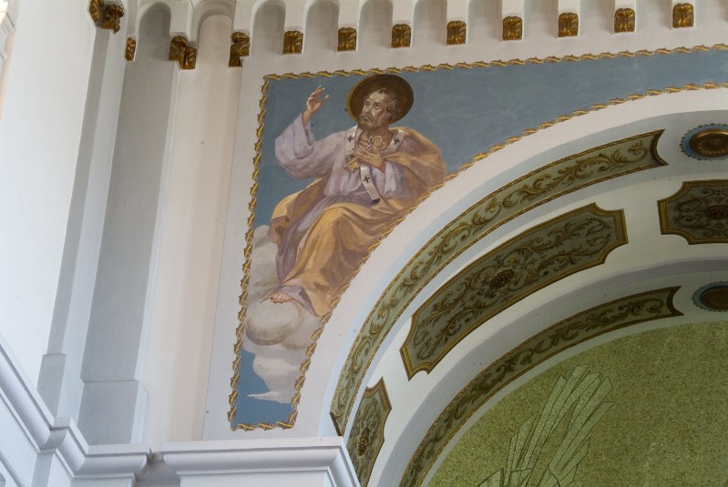 Colonna U. sec. XX, Dipinto murale di San Pietro