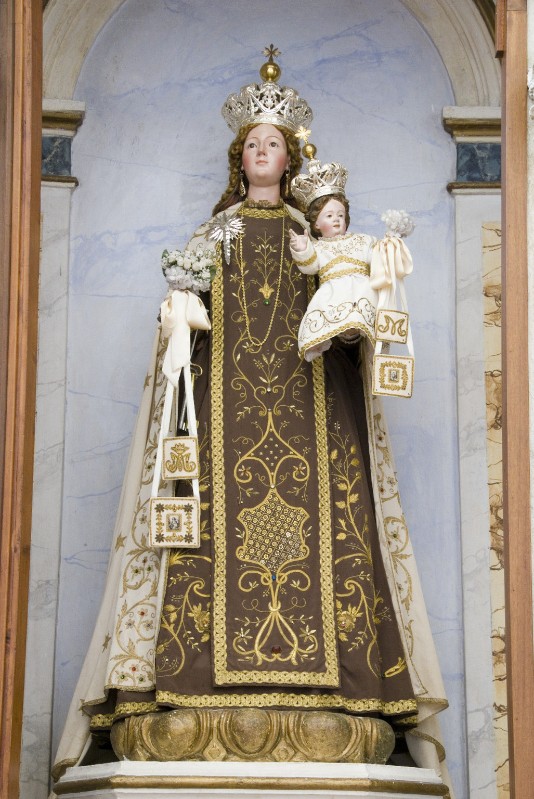 Ambito pugliese sec. XIX, Statua del la Madonna del Carmelo