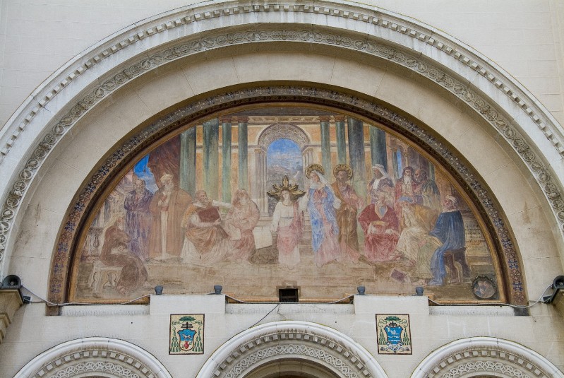 Colomma U. sec. XX, Dipinto murale di Gesù nel tempio tra i dottori