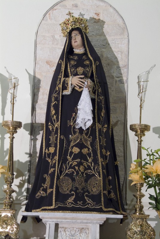 Ambito dell'Italia meridionale sec. XIX, Statua della Madonna addolorata