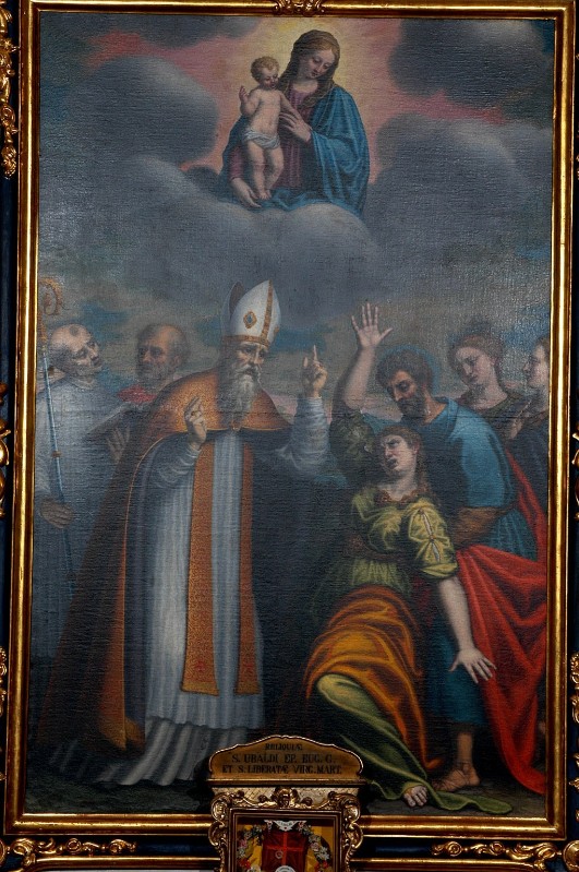 Scuola lombarda sec. XVI, Sant'Ubaldo esorcizza un'idemoniata