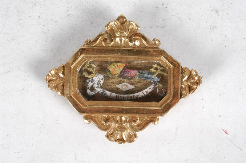 Bottega lombarda sec. XVIII, Reliquiario a capsula di San Giuseppe Cottolengo
