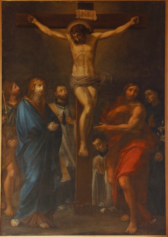 Ciferri B. (1734), Cristo crocifisso con la Madonna e santi