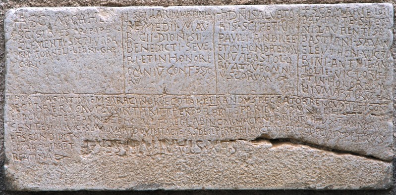 Maestranze dell'Italia centrale (924), Epigrafe con doppia iscrizione