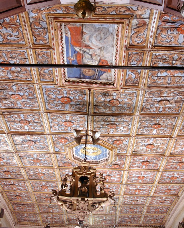 Bott. abruzzese sec. XVI-XVII, Soffitto con lacunari dipinti