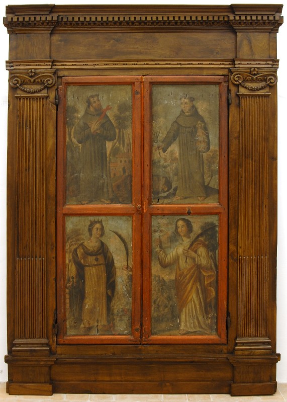 Bott. laziale sec. XVII, Altarolo con sportelli dipinti