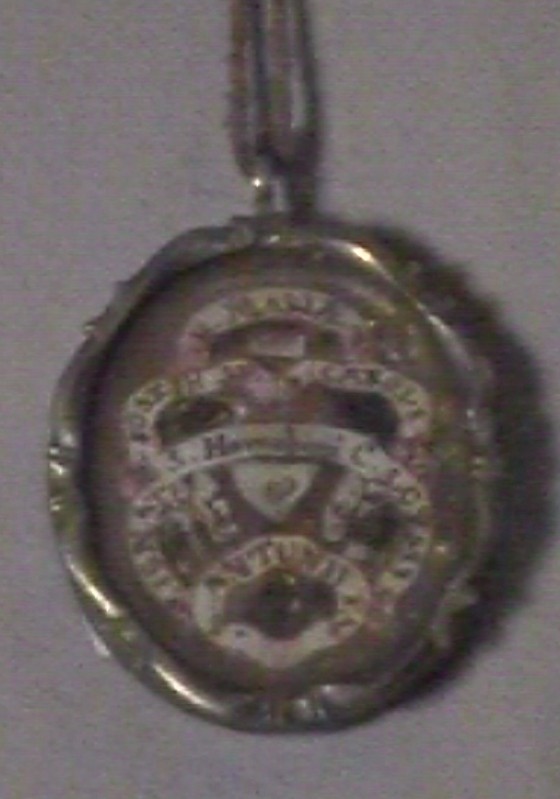 Ambito lombardo seconda metà sec. XVIII, Reliquiario a medaglione di S. Omobono