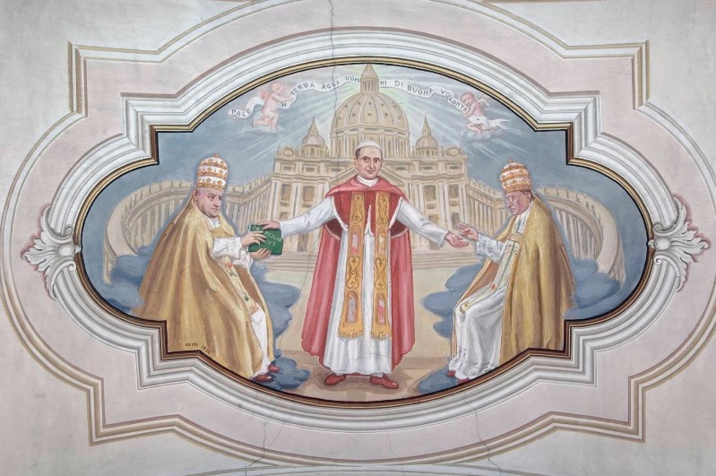 Olini (1966), Papa Paolo VI con papa Giovanni XXIII e papa Pio XII