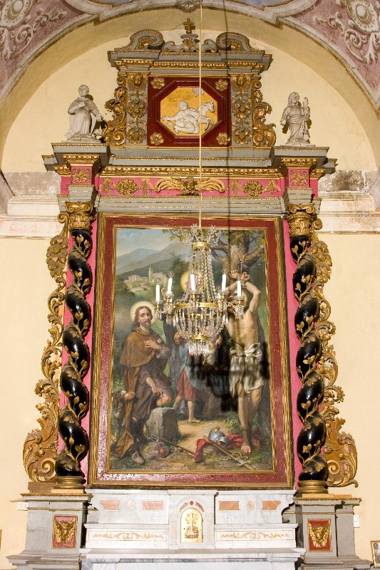 Bottega piemontese sec. XVII, Ancona dell'altare di San Giuseppe Cottolengo