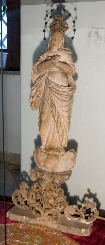 Ambito siciliano sec. XVIII, Statuetta dell'Immacolata con base