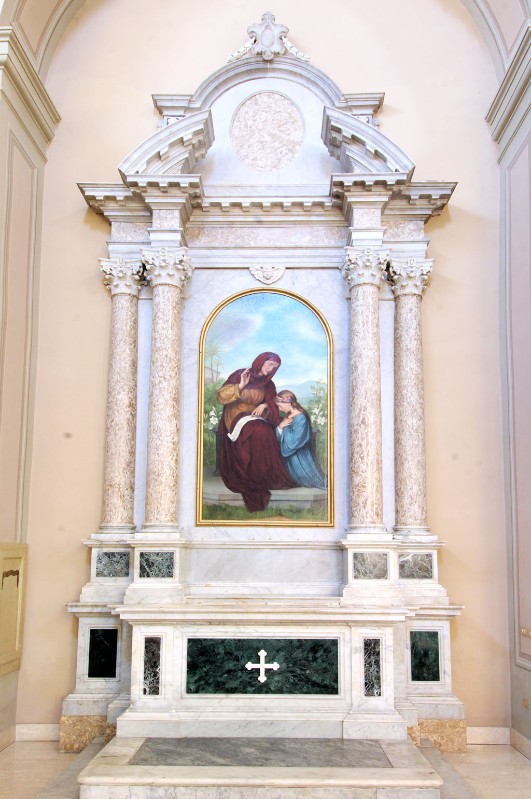 Maestranze friulane sec. XIX, Altare laterale in marmo verde