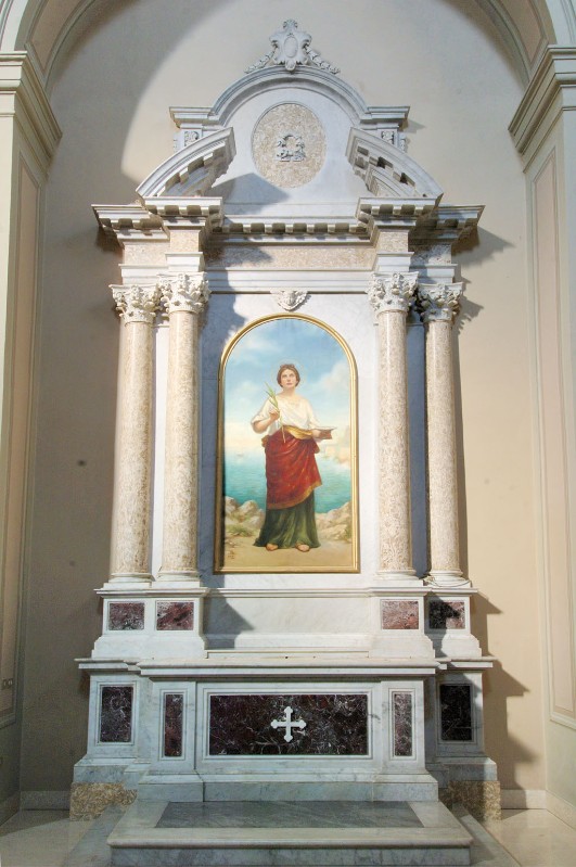 Maestranze friulane sec. XIX, Altare laterale in marmo rosso