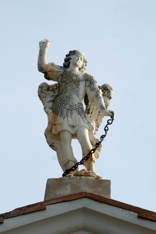 Bott. toscana sec. XVIII, Statua di S. Michele arcangelo in marmo bianco