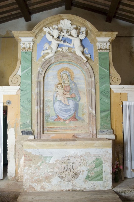 Bott. umbra sec. XVIII, Cornice d'altare in stucco dipinto