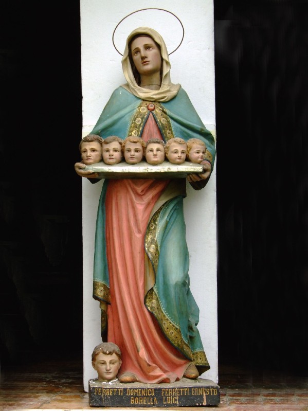 Bott. emiliana sec. XX, Statua raffigurante Santa Felicita e sei testine