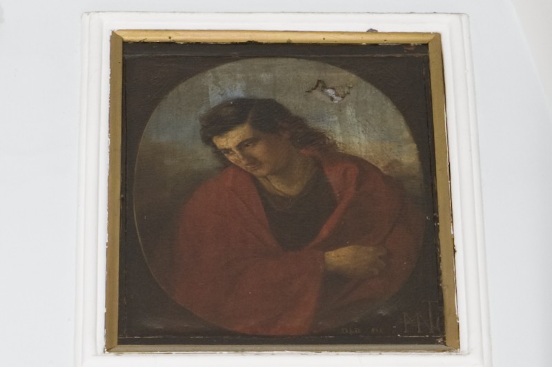 Ambito napoletano sec. XIX, San Giovanni Evangelista in olio su tela