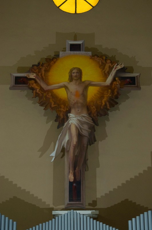 Caffaro Rore M. (1985), Gesù Cristo crocifisso in olio su tela