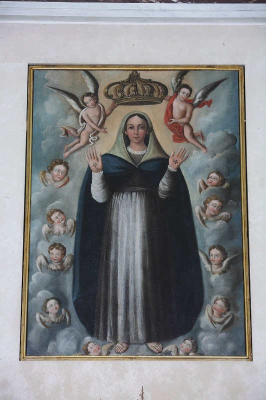 Ambito napoletano sec. XIX, Madonna della Libera in olio su tela