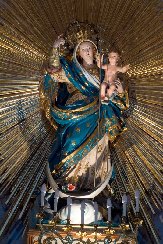 Caputo L. (1876), Madonna immacolata in legno scolpito e dipinto e dorato
