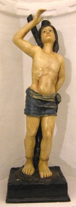 Bottega sarda sec. XVII, Statua di San Sebastiano