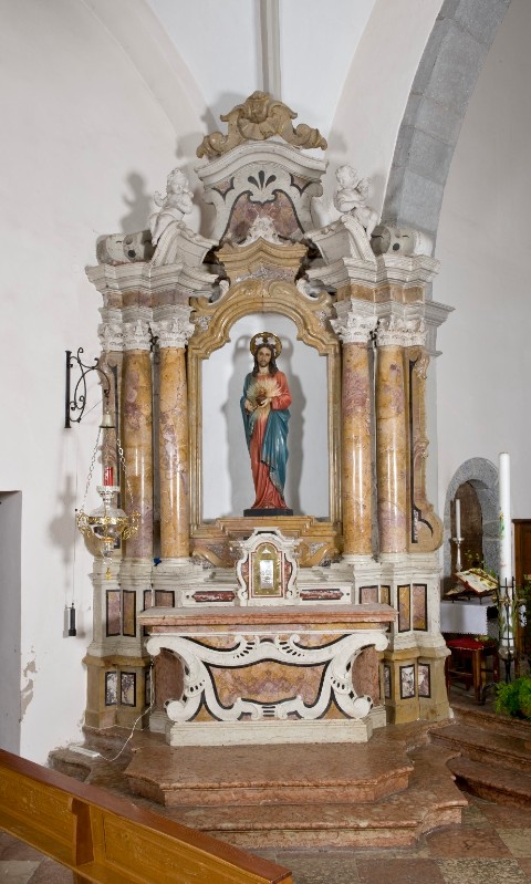 Bottega di Sartori A. G. terzo quarto sec. XVIII, Altare del Sacro Cuore
