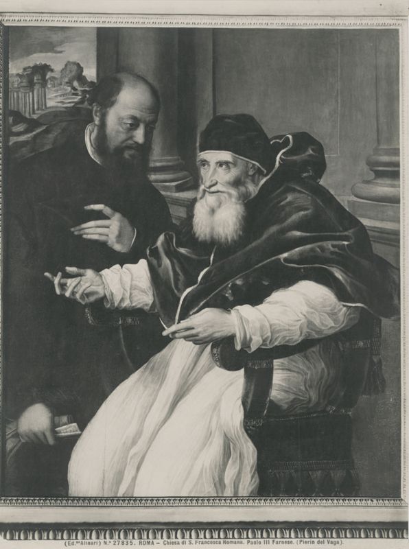 Dipinto affigurante Paolo III e Reginald Pole