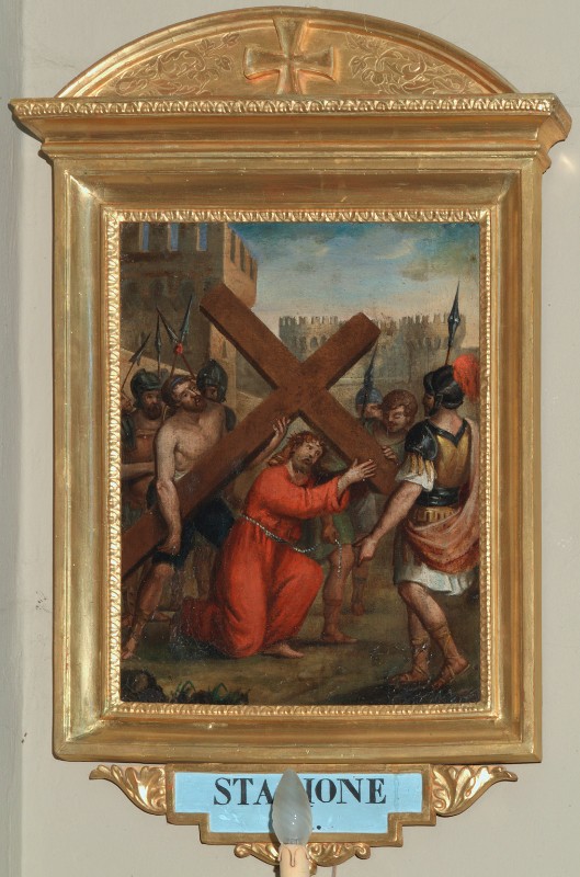 Ambito emiliano sec. XIX, Dipinto Via Crucis stazione II