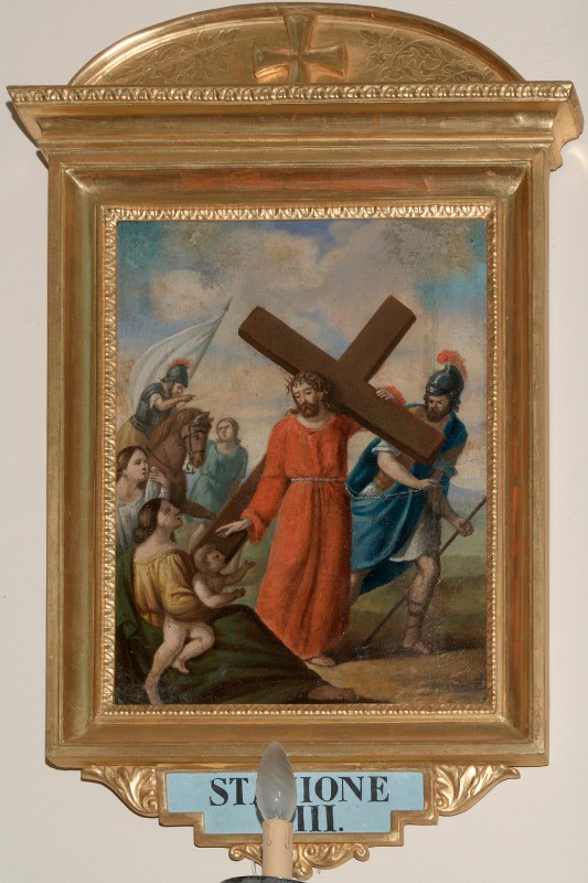 Ambito emiliano sec. XIX, Dipinto Via Crucis stazione VIII