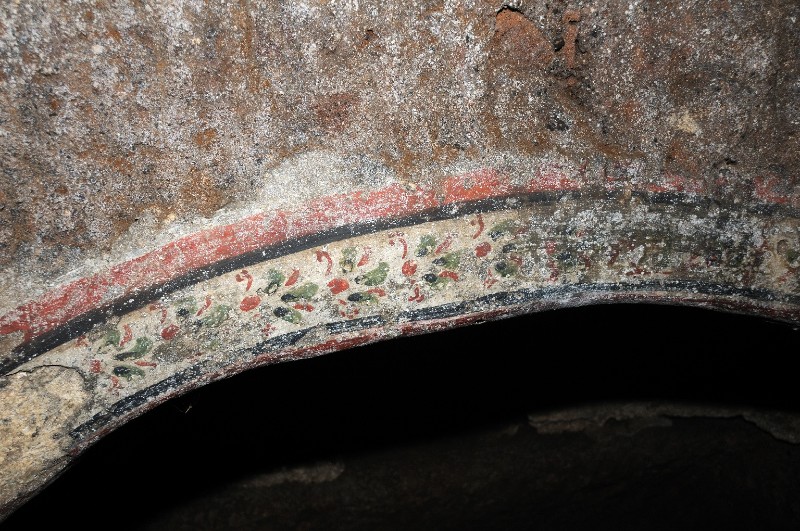 Ambito romano secc. IV-V, Affresco con fiori