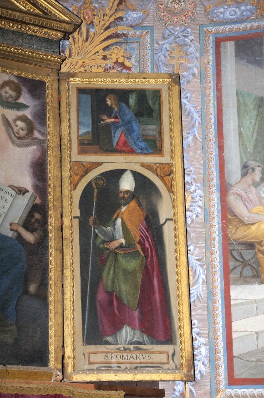 Ambito romano sec. XVII, Dipinto con San Romano