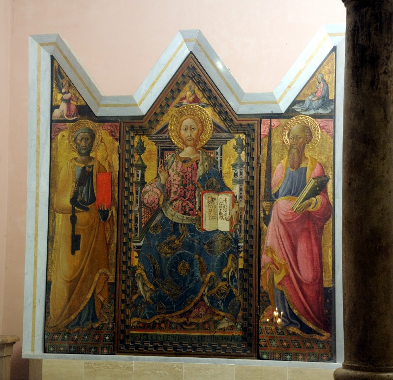 Antonio da Viterbo (1451), Trittico con Gesù redentore tra Santi Pietro e Paolo