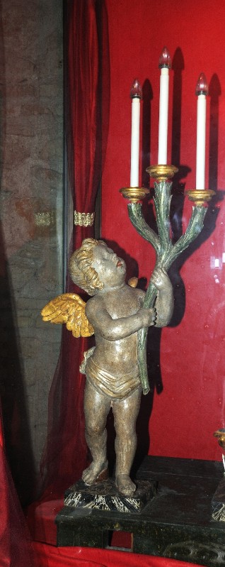 Artigianato laziale (1825), Statua con angelo reggicandelabro 1/2