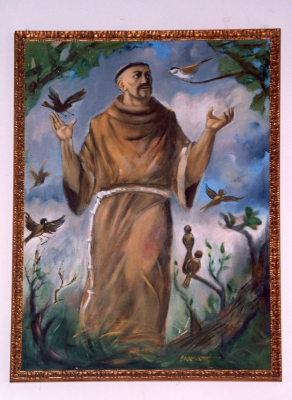 Bramante O. fine sec. XX, San Francesco d'Assisi predica agli uccelli