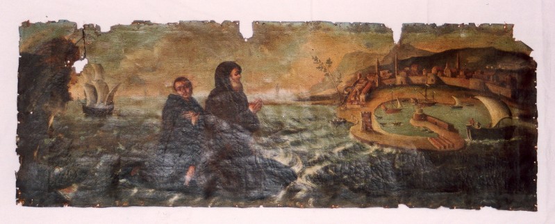 Carella D. A. sec XVIII, San Francesco di Paola attraversa lo stretto di Messina