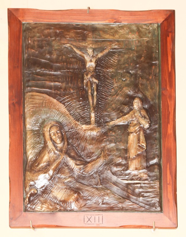Bottega Italia meridionale sec. XX, Maria e Giovanni sotto la croce