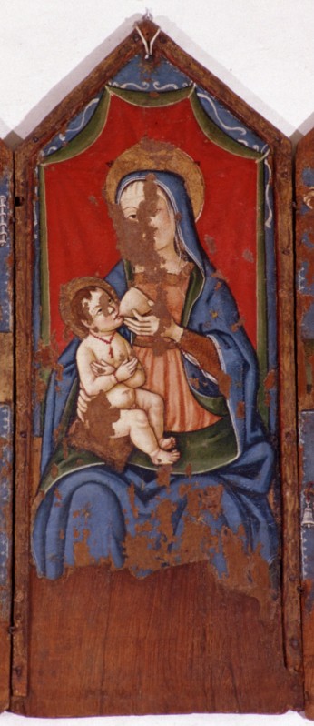Ambito marchigiano sec. XV, Scomparto di trittico Madonna del Latte