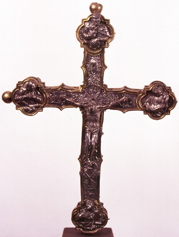 Del Duca J. (1563), Croce processionale con Madonna e Bambino al verso