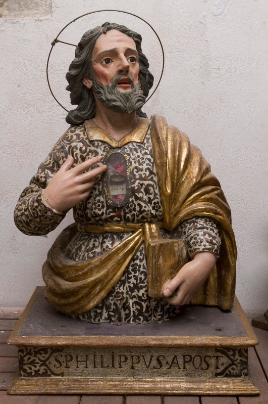 Colombo G. sec. XVIII, Reliquiario a busto di San Giacomo apostolo