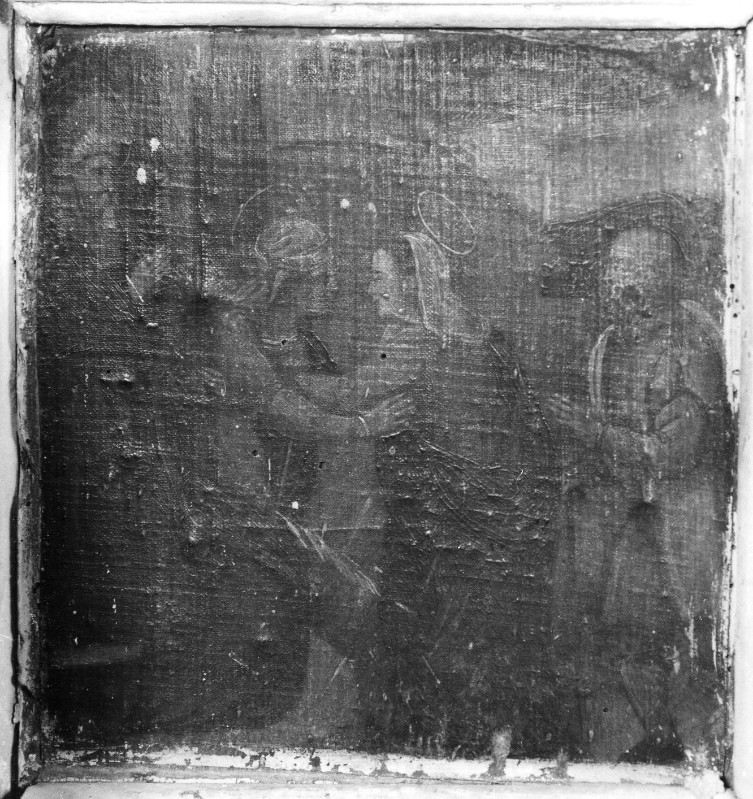 Pittore umbro sec. XVII, Visitazione in olio su tela