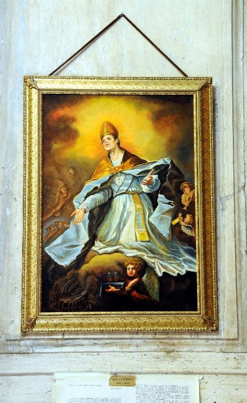 Ambito napoletano sec. XX, Dipinto con San Gennaro