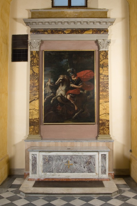 Maestranze romagnole sec. XIX, Altare laterale di San Giorgio e il drago