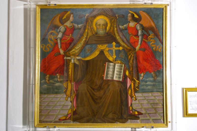 Maestro di Marradi sec. XV, Dipinto con San Giovanni Gualberto