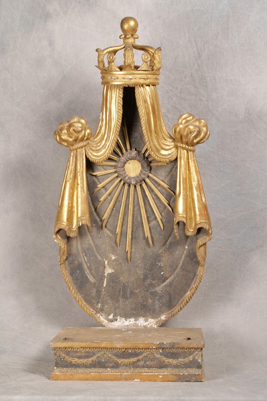 Bottega romagnola sec. XIX, Tronetto per esposizione eucaristica con drappo