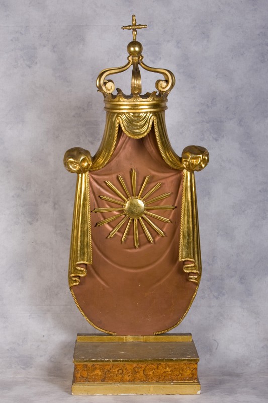 Bottega romagnola sec. XIX, Tronetto per esposizione eucaristica con ostia