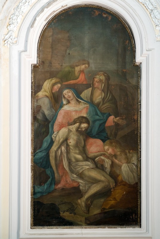 Ambito napoletano secc. XIX-XX, Pietà in olio su tela