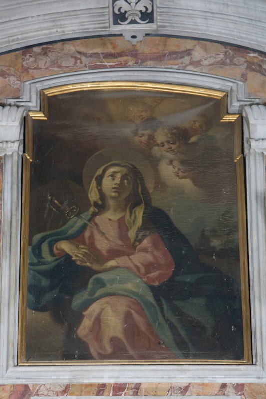 Ambito napoletano sec. XVIII, Madonna addolorata in olio su tela