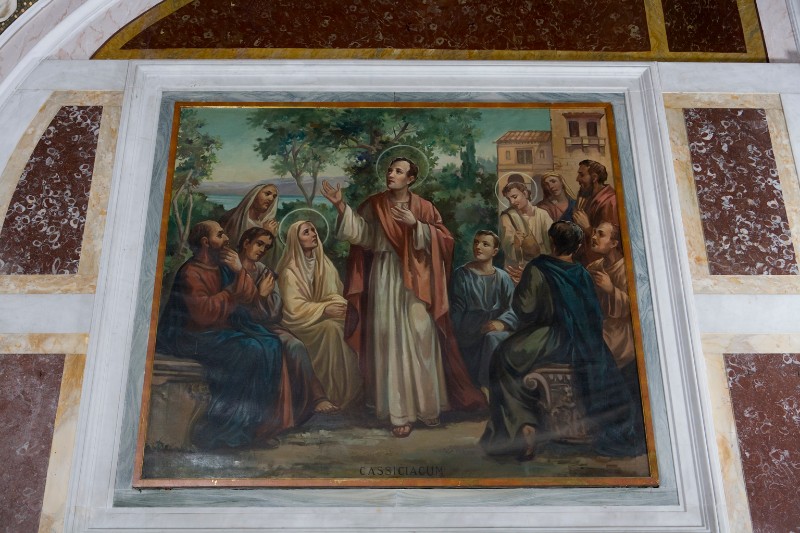 Ambito napoletano inizio sec. XX, Sant'Agostino in olio su tela