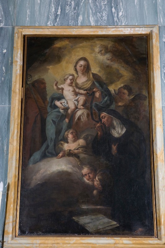Ambito napoletano inizio sec. XVIII, Madonna della cintola in olio su tela