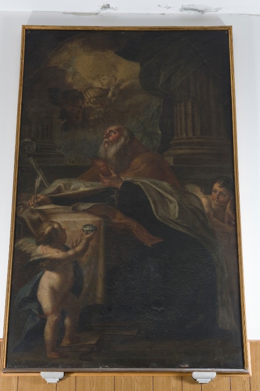 Ambito napoletano inizio sec. XVIII, Sant'Agostino in olio su tela